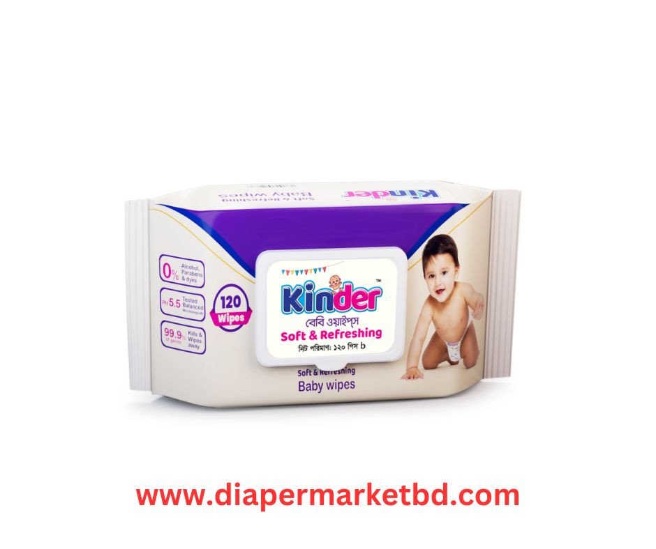 Kinder Baby Wipes 120 Pcs Pack