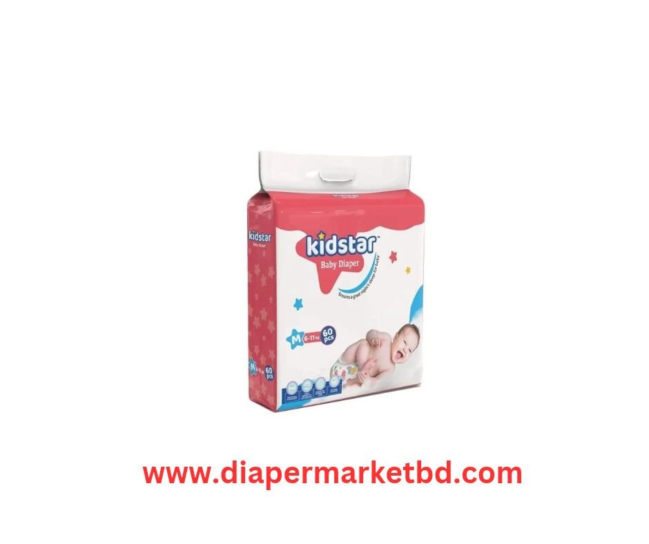 Kidstar Baby Diaper Medium (M) 6–11 Kg 60 Pcs