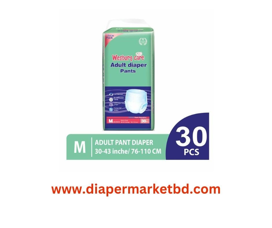 Wesburg Care Adult Diaper Pant M Size 30 Pcs