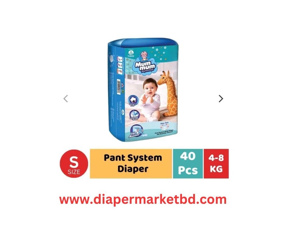 Mum Mum Baby Pant Small 4-8 Kg 40 Pcs