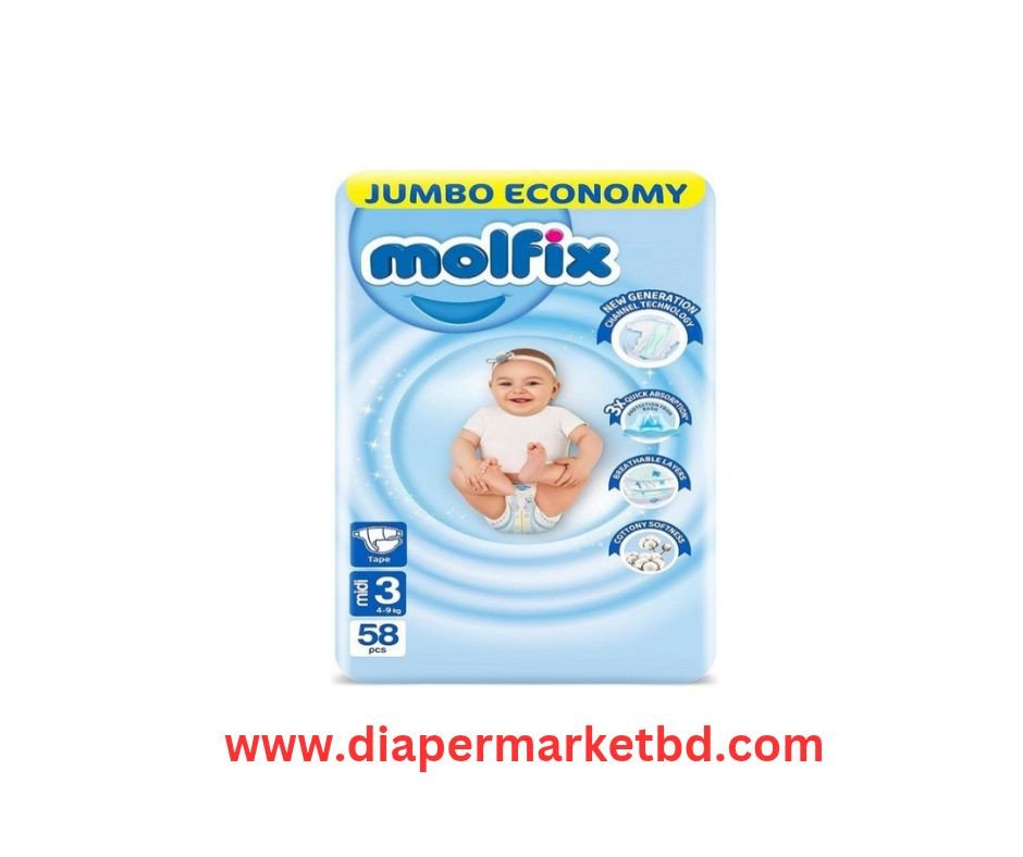 Molfix Belt Diaper Jumbo Midi 4-9 kg 58 Pcs